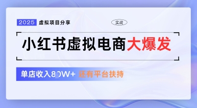 小红书虚拟电商项目，平台大力免费流量扶持，低门槛1拖3玩法-阿鬼