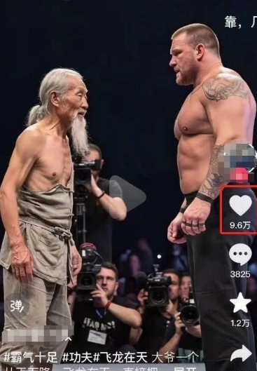 10W+点赞500W播放，用AI制作中国老头和外国拳王格斗视频，条条原创，快速涨粉变现插图1