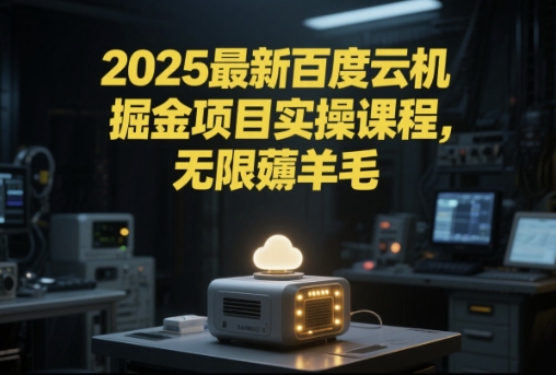 2025最新百度云机掘金项目实操课程单窗口保底5-10元月收益单窗口150+【揭秘】-阿鬼