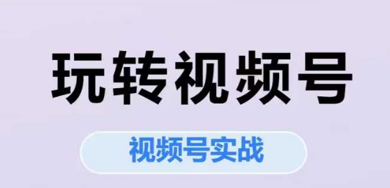 玩转视频号，视频号实战系列课-阿鬼