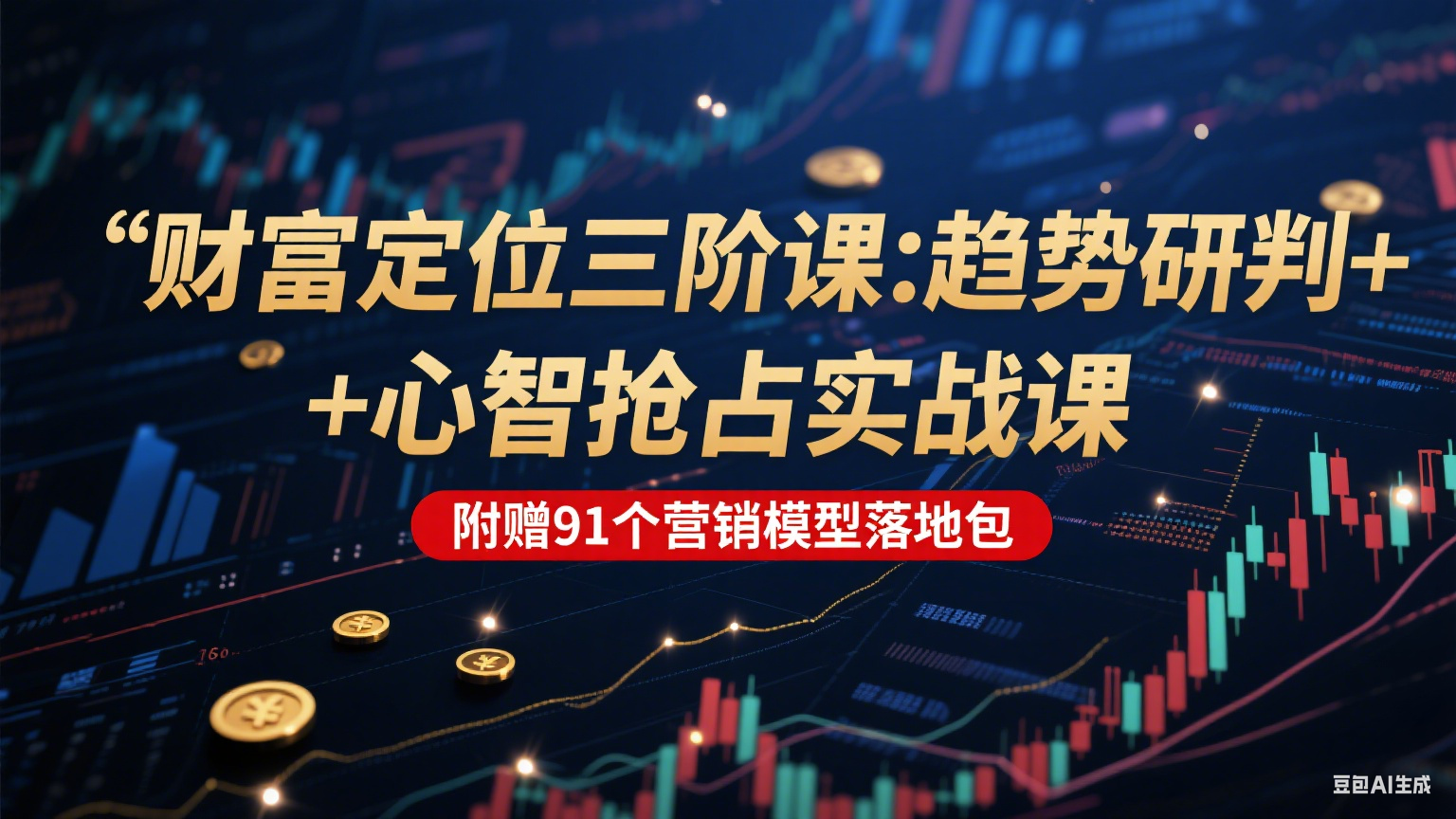 财富定位三阶：趋势研判 + 心智抢占实战课，附赠91个营销模型落地包-阿鬼