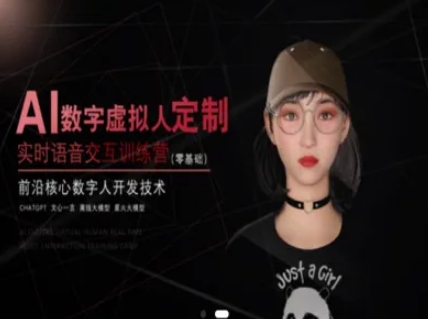 AI数字虚拟人定制，实时语音交互训练营(零基础)，前沿核心数字人开发技术-阿鬼