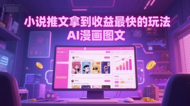 小说推文拿到收益最快的玩法，AI漫画图文-阿鬼