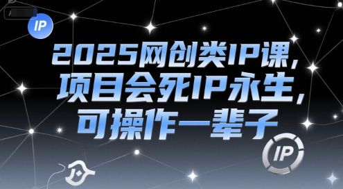 2025网创类IP课，项目会死IP永生，可操作一辈子-阿鬼