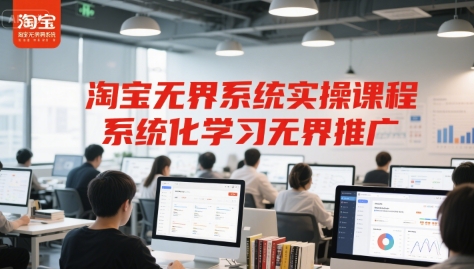 淘宝无界系统实操课程，系统化学习无界推广-阿鬼