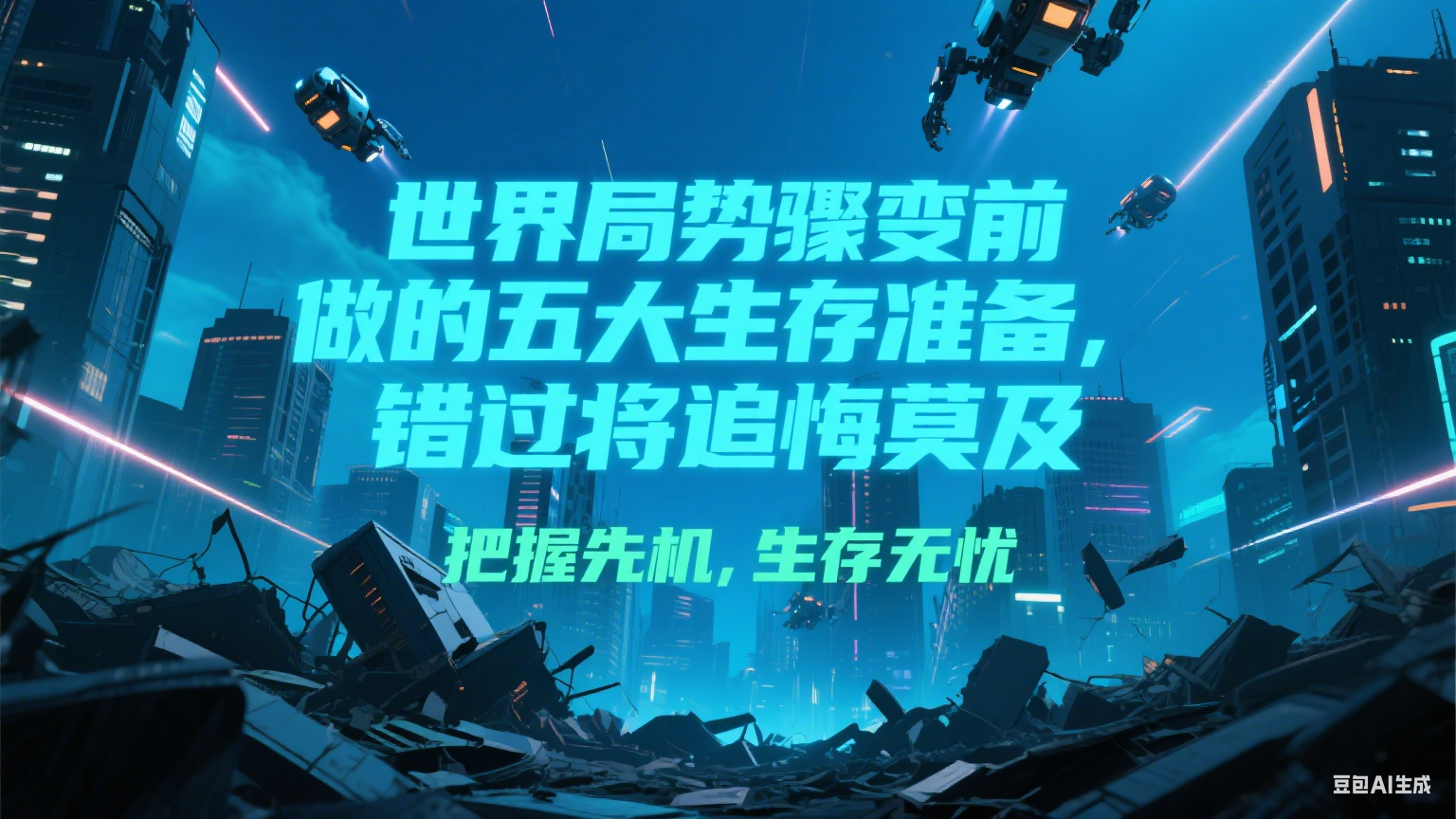 付费文章《世界局势骤变前必做的五大生存准备，错过将追悔莫及》-阿鬼