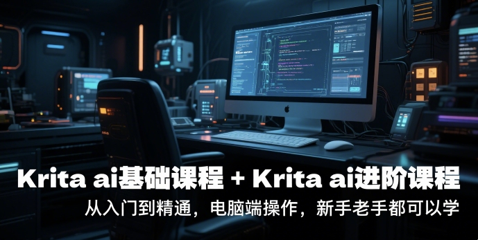 krita ai基础课程+Krita ai进阶课程，从入门到精通，电脑端操作，新手老手都可以学-阿鬼