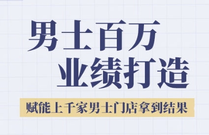 2025男士美业百万业绩打造，赋能上千家男士门店拿到结果-阿鬼