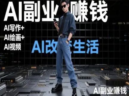 AI改变生活(Ai写作+AI绘画+Ai视频)，AI副业挣钱-阿鬼
