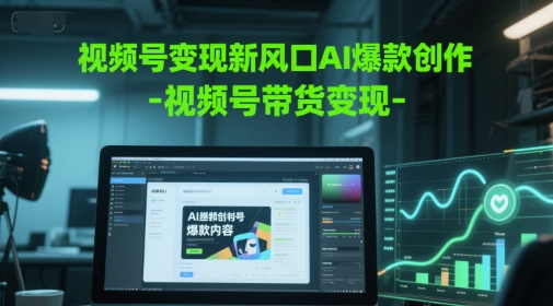 视频号变现新风口AI爆款创作-视频号带货变现-阿鬼