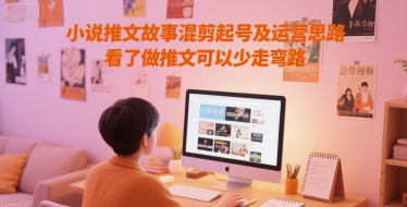 小说推文故事混剪起号及运营思路，看了做推文可以少走弯路-阿鬼