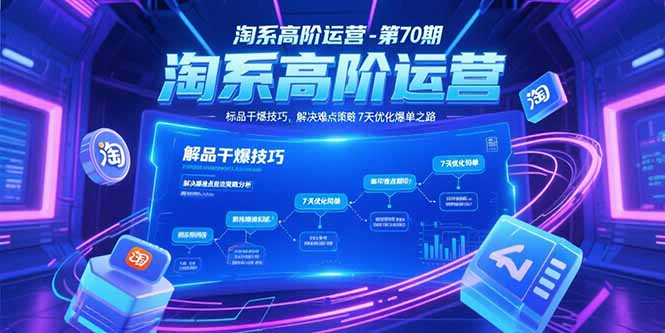 淘系高阶运营-第70期，标品干爆技巧，解决难点策略，大佬操盘方法-阿鬼