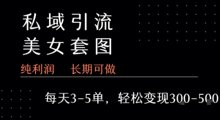 私域卖套图每天3-5单   每单利润99-2张+-阿鬼