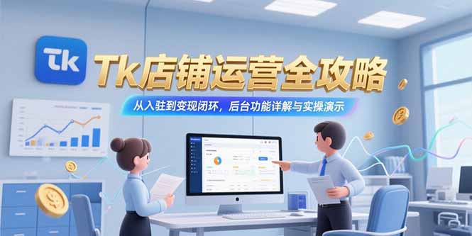 Tk店铺运营全攻略，从入驻到变现闭环，后台功能详解与实操演示-阿鬼
