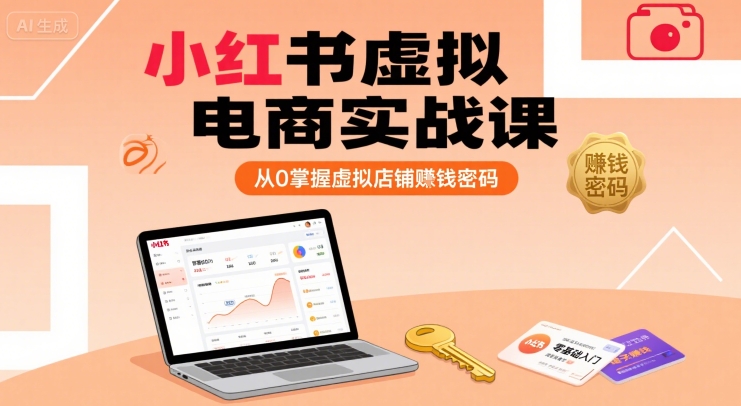 小红书虚拟电商实战课，从0掌握虚拟店铺賺钱密码-阿鬼