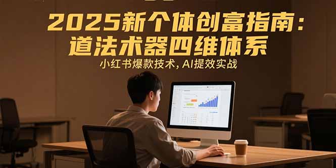 2025新个体创富指南：道法术器四维体系，小红书爆款技术，AI提效实战-阿鬼