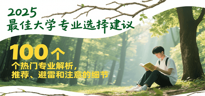 2025最佳大学专业选择建议，100个热门专业解析，推荐、避雷和注意的细节-阿鬼
