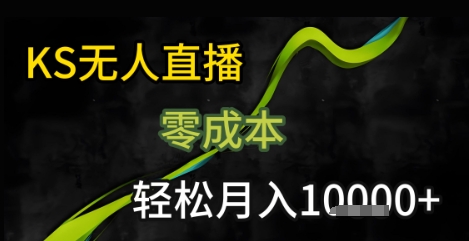 KS无人直播25年最新玩法，只需一部手机，轻松月入1W+【揭秘】-阿鬼