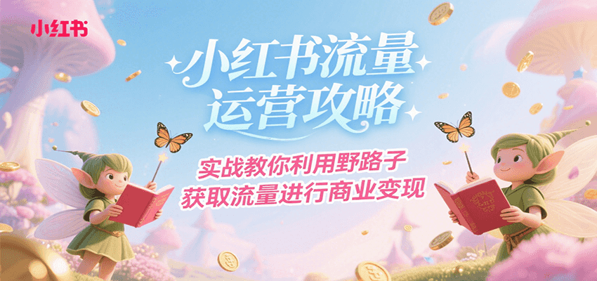 小红书流量运营攻略，实战教你利用野路子获取流量进行商业变现-阿鬼