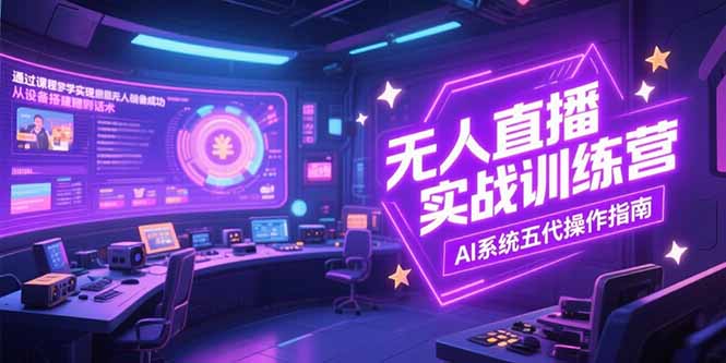 无人直播实操训练营，从设备搭建到话术，AI系统五代操作指南(7月更新-阿鬼