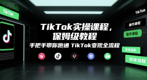 TikTok实操课程，保姆级教程，手把手带你跑通TikTok变现全流程-阿鬼