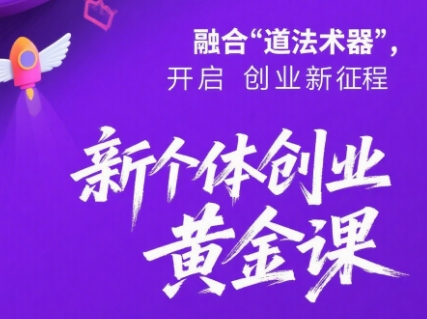 新个体创业黄金课：道法术器四维抢占2025红利-阿鬼