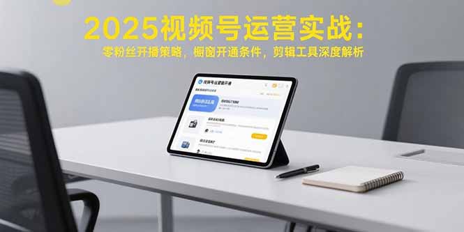 2025视频号运营实战：零粉丝开播策略，橱窗开通条件，剪辑工具深度解析-阿鬼