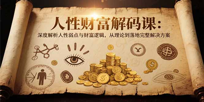 人性财富解码课6.0：深度解析人性弱点与财富逻辑，理论到落地完整解决方案-阿鬼