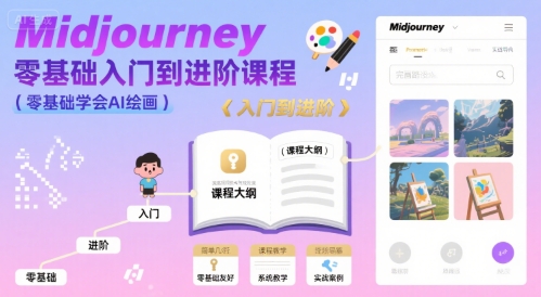 midjourney零基础入门到进阶课程，零基础学会AI绘画-阿鬼