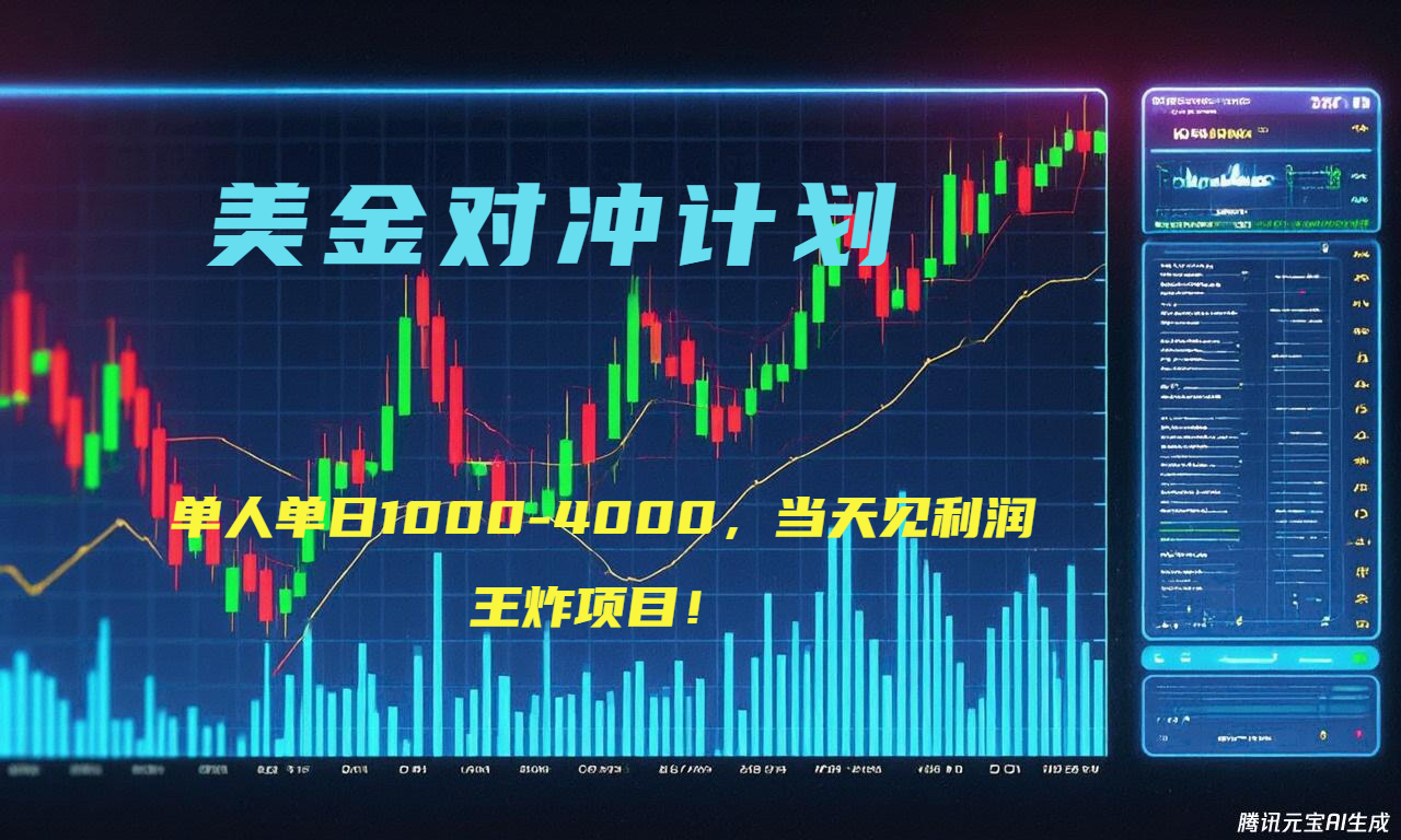 2025年最暴力项目“美金先登计划”最新最强对冲战法，每日实际收益1K-4K-阿鬼