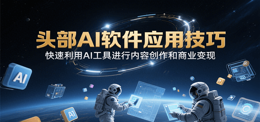 头部AI软件应用技巧，快速利用AI工具进行内容创作和商业变现-阿鬼