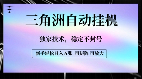 【三角洲自动挂G】独家技术，稳定不封号，轻松日入五张【揭秘】-阿鬼